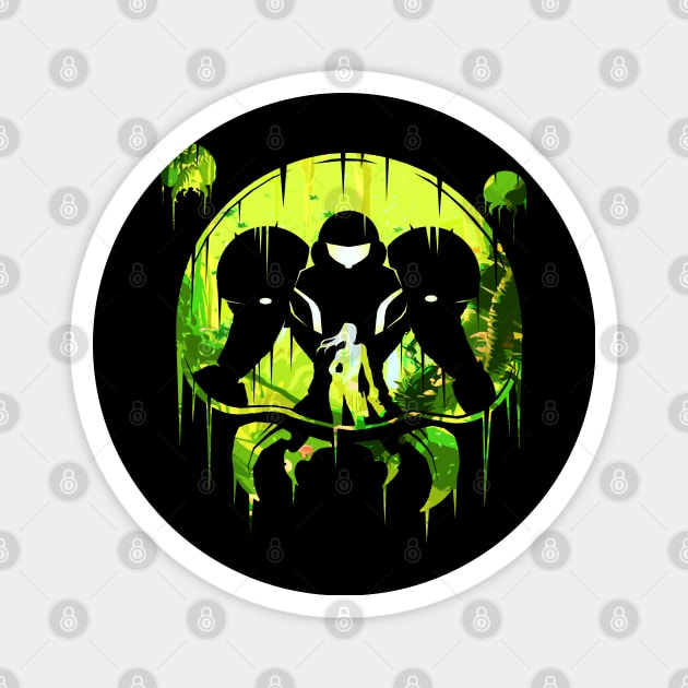 Galactic Bounty Hunter silhouette Magnet by Meca-artwork